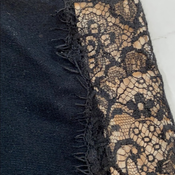 Sandro black leggings with lace side panels sz 1 - Picture 5 of 7